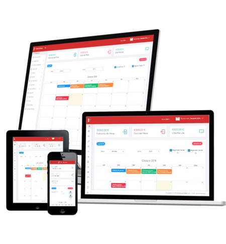 Felix su monitor, notebook, tablet e smartphone: calendario scadenze e riepilogo fatture